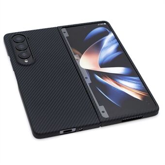 For Samsung Galaxy Z Fold3 5G Aramid Fiber Bakveske 600D Fine Lines Carbon Fiber Texture Telefondeksel