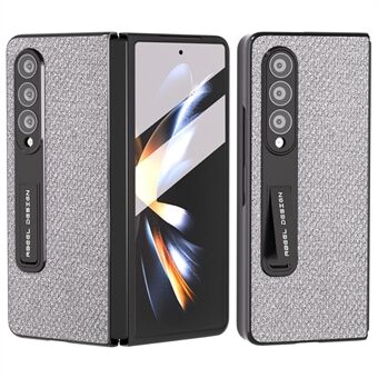 ABEEL For Samsung Galaxy Z Fold3 5G PU-skinn+PC-telefonveske Kickstand Rhinestone Texture Cover med herdet glassfilm - Multi