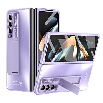 For Samsung Galaxy Z Fold3 5G Hard PC Bakdeksel AG Matt Kickstand telefondeksel med frontskjermbeskytter