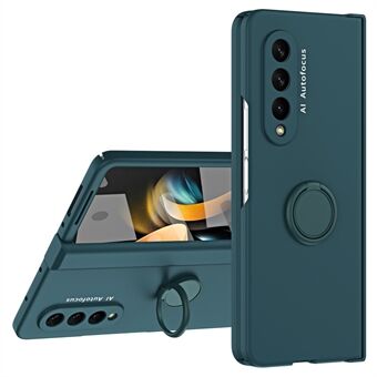 For Samsung Galaxy Z Fold3 5G Macaron Hard PC-telefondeksel med frontskjermfilm Kickstand-dekselstøtte Magnetisk bilfeste