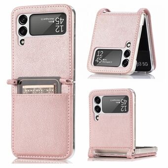 Slim Light Card Slot Design Stilig PU-lærtelefonveske for Samsung Galaxy Z Flip3 5G