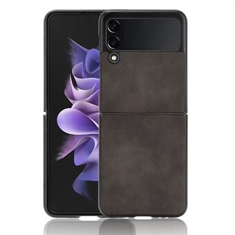 For Samsung Galaxy Z Flip3 5G Textured Skin-Touch Feeling Telefonveske PU-skinnbelagt PC-deksel