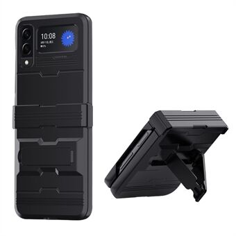 For Samsung Galaxy Z Flip3 5G Kickstand Funksjon Hengslet Design Telefonveske Hard PC Anti-fall gummibeskytter