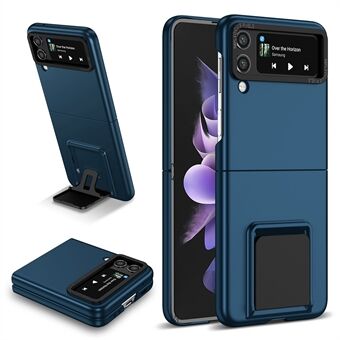 For Samsung Galaxy Z Flip3 5G-deksel Støtsikkert Flip-telefondeksel Hardt PC-deksel med stativ