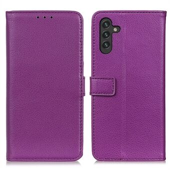 Litchi Texture Premium PU Leather Wallet Flip beskyttende telefonveske med Stand og magnetisk lukking for Samsung Galaxy A13 5G / A04s 4G (164,7 x 76,7 x 9,1 mm)