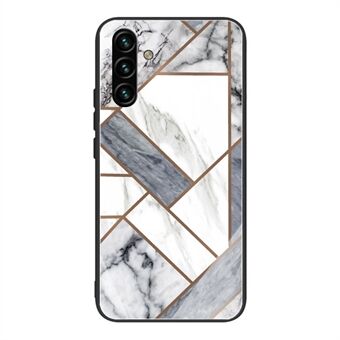 Godt beskyttet slitesterk marmormønster herdet glass + TPU Hybrid telefondeksel for Samsung Galaxy A13 5G