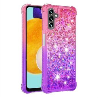 Glitter Quicksand Effect Gradient Color Myk TPU Clear Cute Phone Case for Samsung Galaxy A13 5G / A04s 4G (164,7 x 76,7 x 9,1 mm)