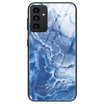 For Samsung Galaxy A13 5G marmormønster herdet glass + PC + TPU-deksel Anti-dråpebeskyttelse telefondeksel