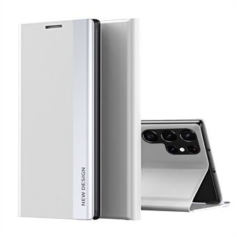 Lett slankt telefondeksel i PU-skinn med Stand mot fall for Samsung Galaxy S22 Ultra 5G