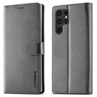 LC.IMEEKE Full Protection PU-skinnveske Folio Flip Stand Telefondeksel for Samsung Galaxy S22 Ultra 5G