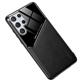 For Samsung Galaxy S22 Ultra 5G Anti-Fall telefondeksel med magnetisk metallplate Støtsikker TPU-rammetelefonbeskytter