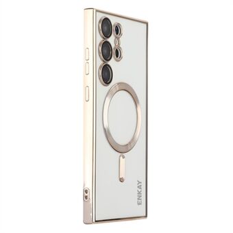 ENKAY HAT Prince For Samsung Galaxy S22 Ultra 5G Magnetisk TPU-telefonveske Edge Kompatibel med Magsafe