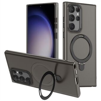 For Samsung Galaxy S22 Ultra 5G magnetisk telefondeksel PC+TPU metall Kickstand telefondeksel