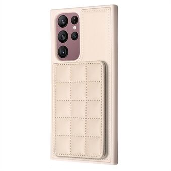 Style-BF24 for Samsung Galaxy S22 Ultra 5G PU-skinnbelagt TPU Kickstand-telefondeksel med kortholder