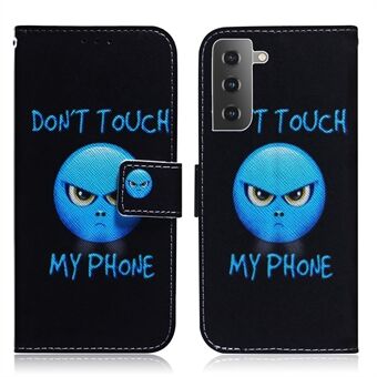 Mønsterutskrift Design Stand Flip Magnetisk lås PU lommebok telefonveske for Samsung Galaxy S22 5G