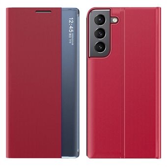 For Samsung Galaxy S22 5G- Stand Folio Flip Cover PU-skinn Autoabsorbert telefondeksel med utsiktsvindu