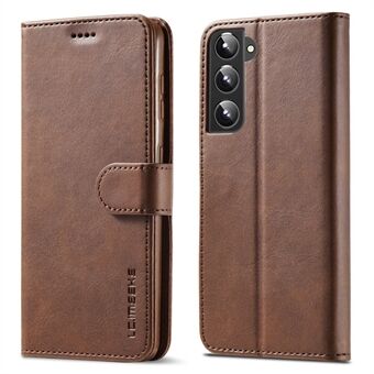 LC.IMEEKE Fall Prevention Textured Wallet PU Leather Flip Folio Stand Deksel Mobiltelefondeksel for Samsung Galaxy S22 5G