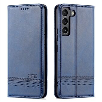 AZNS PU-skinn + TPU Magnetisk Autoabsorbert Full Protection Cover Stand Lommebok Telefonveske for Samsung Galaxy S22 5G