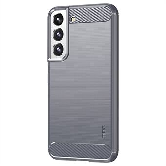 MOFI JK TPU Series-1 for Samsung Galaxy S22 5G børstet overflate karbonfiber telefonveske Slitasjebestandig TPU beskyttende skall