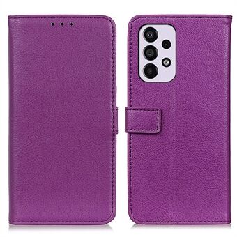Litchi Texture PU Leather Flip Folio Protective Case Book Stand Lommebok Magnetisk telefondeksel for Samsung Galaxy A33 5G