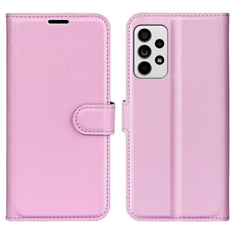For Samsung Galaxy A33 5G Litchi Texture PU Leather Flip Stand Case Lommebokstil Magnetisk lås Beskyttende telefondeksel