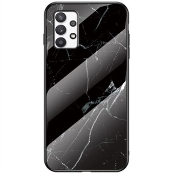 Herdet glass + PC + TPU Godt beskyttet anti- Scratch marmormønster telefondeksel Shell for Samsung Galaxy A33 5G