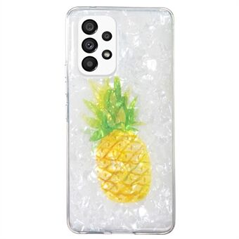 For Samsung Galaxy A33 5G IMD Marmor Flower Cover Shell Mønster Myk TPU telefonveske