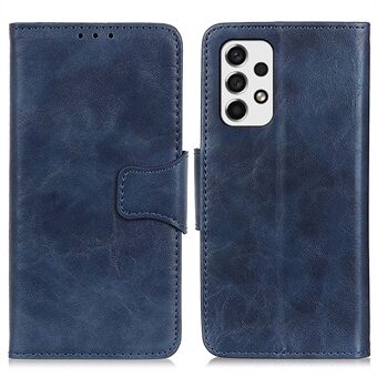 Crazy Horse Texture Split Leather Phone Cover Stand Shell med lommebok for Samsung Galaxy A53 5G