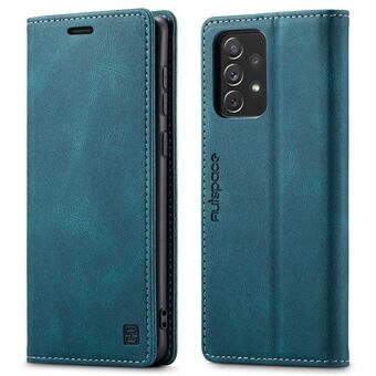 AUTSPACE A01-serien for Samsung Galaxy A53 5G Retro matt PU lær lommebok Flip- Stand med RFID-blokkerende støtsikker magnetisk lukkeskall