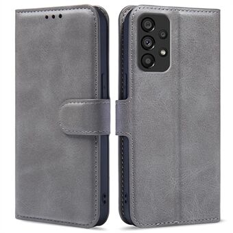 For Samsung Galaxy A53 5G PU Lær Flip Cover Lommebok Design Stand TPU Støtsikker indre skall Magnetisk telefonveske