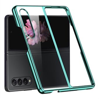For Samsung Galaxy Z Fold4 5G galvanisering PC-telefondeksel Slankt gjennomsiktig bakdeksel til mobiltelefon