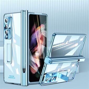 For Samsung Galaxy Z Fold4 5G støtsikker PC-veske Kickstand Magnetic Pen Slot Telefondeksel med herdet glassfilm / Stylus Penn