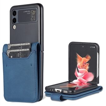 AZNS for Samsung Galaxy Z Flip4 5G PU-lærveske Kortspor Magnetisk lukkedeksel