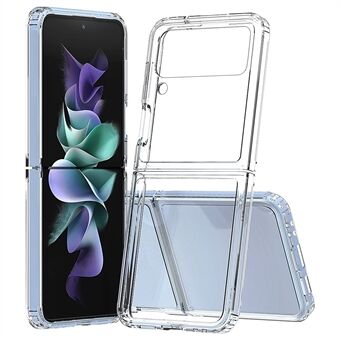 For Samsung Galaxy Z Flip4 5G klart telefondeksel, hard akrylbakside + myk TPU-ramme, kraftig beskyttelsesdeksel
