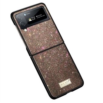 SULADA For Samsung Galaxy Z Flip4 5G Celebrities-Series Glitter Paljetter Telefondeksel Anti Scratch PU-skinnbelagt PC + TPU Hybrid-deksel