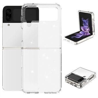 For Samsung Galaxy Z Flip4 5G Glitter Powder IMD Clear Phone Case Anti- Scratch Myk TPU støtsikkert beskyttelsesdeksel
