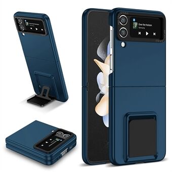 Flip-telefondeksel til Samsung Galaxy Z Flip4 5G støtsikkert deksel Hardt PC-telefondeksel med stativ