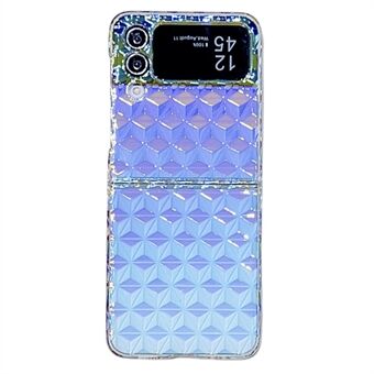 For Samsung Galaxy Z Flip4 5G Gradient telefondeksel Hard PC Fargerik diamanttekstur anti- Scratch