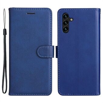 KT Leather Series-2 for Samsung Galaxy A14 5G Full dekning Lommebok Telefonveske Ensfarget PU- Stand Magnetisk beskyttelsesdeksel med stropp