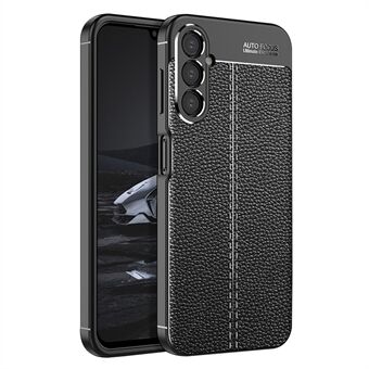 Litchi Texture TPU-deksel for Samsung Galaxy A14 5G / 4G, Anti-fingeravtrykk fallsikkert beskyttende telefondeksel