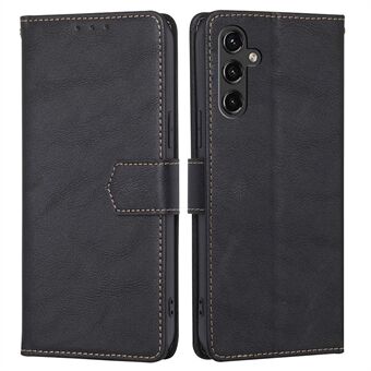 Stand lommebokveske for Samsung Galaxy A14 5G, kuskinntekstur PU-skinn+TPU RFID-blokkerende magnetisk lås beskyttelsesdeksel