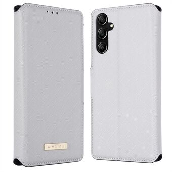 MUXMA MX115 for Samsung Galaxy A14 4G / 5G PU Leather Cross Texture Case Stand Lommebokdeksel