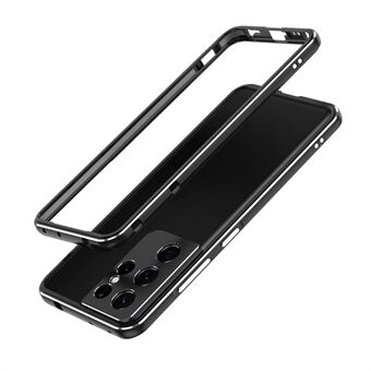 For Samsung Galaxy S23 Ultra Metal Frame Telefon Bumper Case med kameralinsedeksel