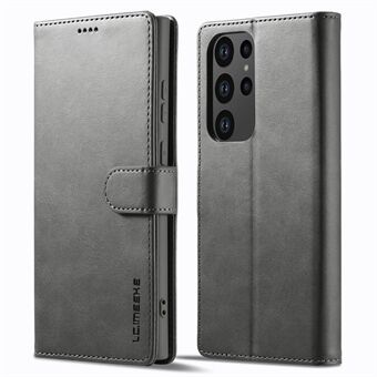 LC.IMEEKE For Samsung Galaxy S23 Ultra Calf Texture Scratch telefonveske Magnetisk lås PU- Stand Mobiltelefon Flip lommebokdeksel