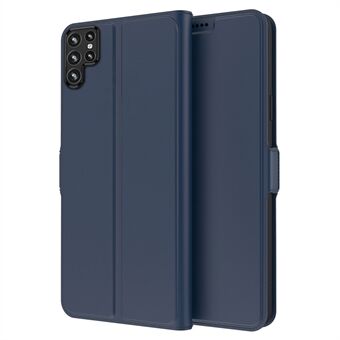 For Samsung Galaxy S23 Ultra Protective Phone Case Stand Kortholder Anti-sjokk PU-skinn + TPU Flip Mobiltelefondeksel