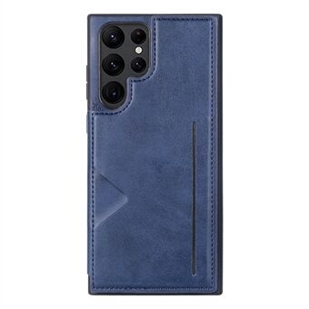 HANMAN Mika-serien for Samsung Galaxy S23 Ultra magnetiske kortspor Design PU-skinnbelagt TPU-beskyttelsesveske Telefonbakdeksel