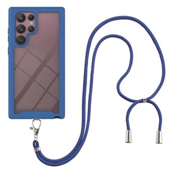 YB PC Series-4 for Samsung Galaxy S23 Ultra Phone Case PC + TPU fallsikkert telefondeksel med snor