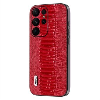 ABEEL For Samsung Galaxy S23 Ultra Anti-Drop Crocodile Texture PC+TPU telefondeksel Ekte kuskinndeksel