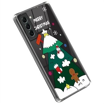 For Samsung Galaxy S23 julemønsterutskriftsveske Gjennomsiktig fleksibel TPU støtsikkert telefondeksel