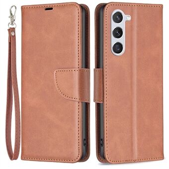 For Samsung Galaxy S23 BF Leather Series-4 Magnetisk lås Anti- Scratch telefonveske Sammenleggbart Stand Flip Lær lommebokdeksel med håndleddsstropp